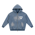 Thank God Zipper Blue Hoodie