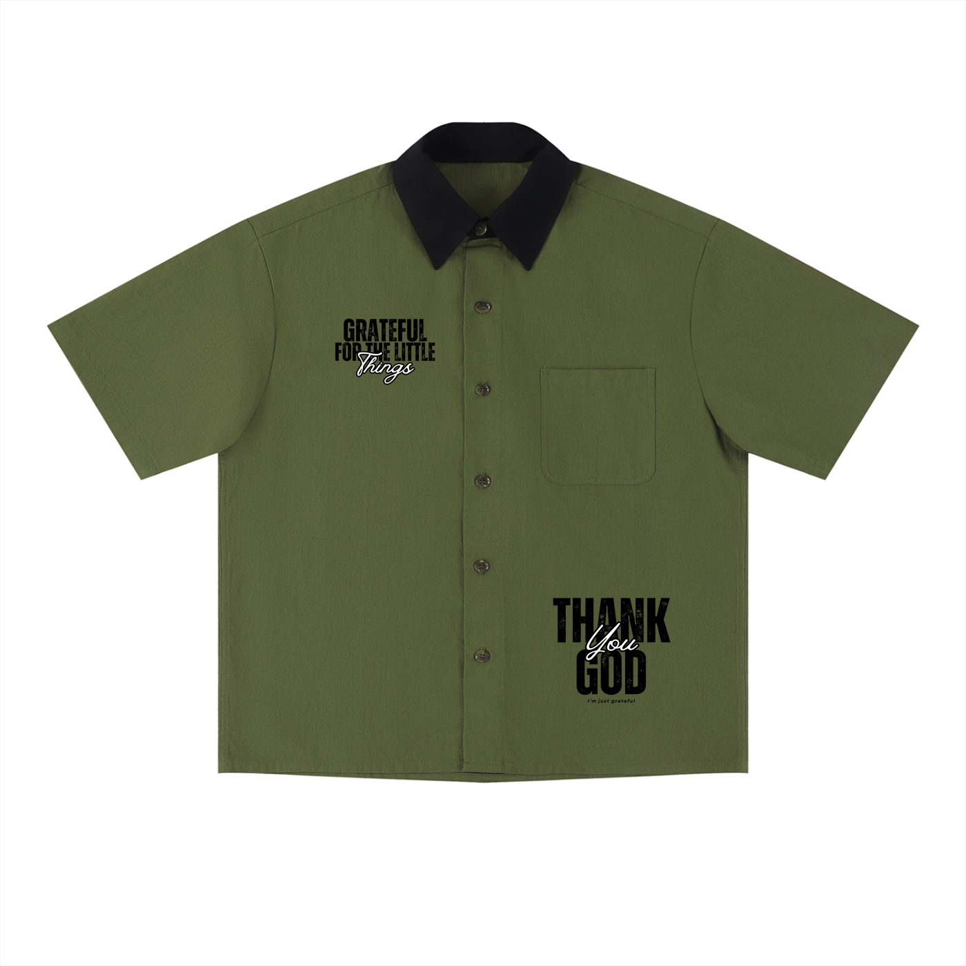 Army Green Short Sleeve Shirt