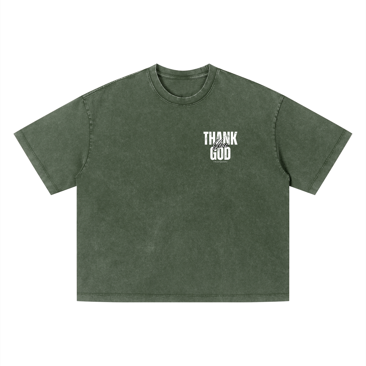 Thank God green T-shirt