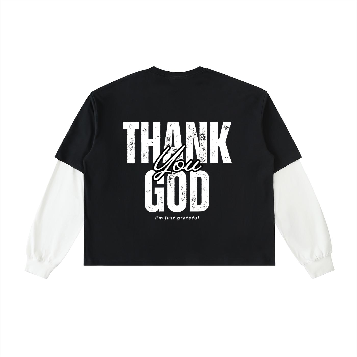 Unisex Thank God layered long sleeve