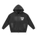 Thank God Zipper Black Hoodie